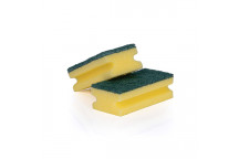 Green Finger Gripped Sponge Scourer (Pack of 10)