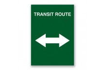 Green Transit Route Sign, 300 x 200mm
