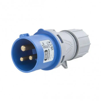 220V 16A 2P+E Blue Trailing Plug