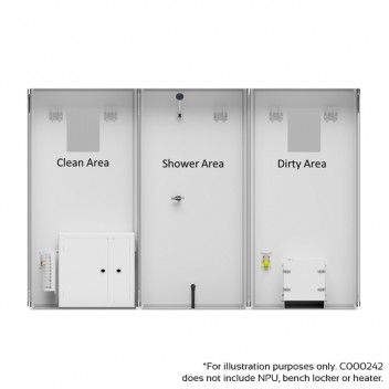 3 Stage Modular System Assembly (MSA) Incl. Shower & Waste Set