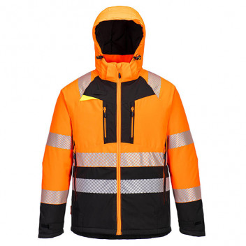 Hi-Vis Class 2 Winter Jacket Orange/Black Medium