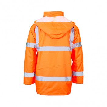 Hi Vis Parka Coat Orange Small