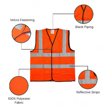 Hi Vis Waistcoat Orange XXXL