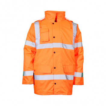 Hi Vis Parka Coat Orange Small