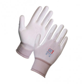 White PU Electron Precision Gloves Size 10
